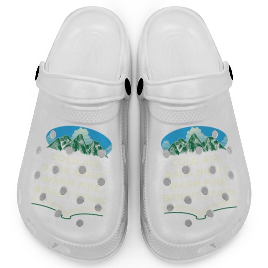 Warm Fire Bright Stars Camping Wildlife Camper Out Clogs