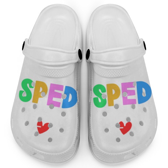 Sped Teacher Special Education Cute Awareness Clogs