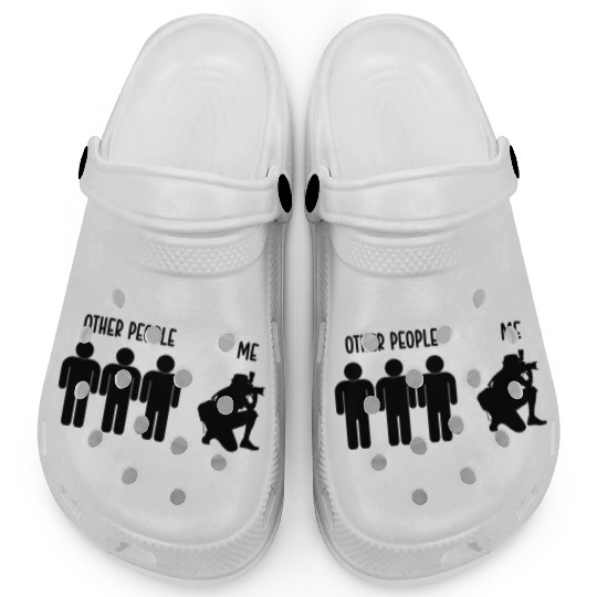 Funny Camera photography quote gift Clogs