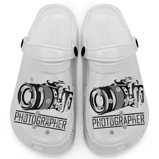 Funny Camera photography quote gift Clogs