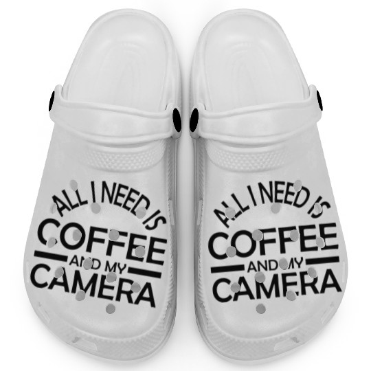 Funny Camera photography quote gift Clogs