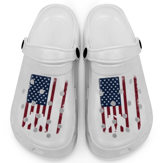 Karate Vintage Us Flag Clogs