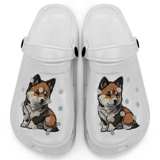 Akita Inu Puppy Clogs