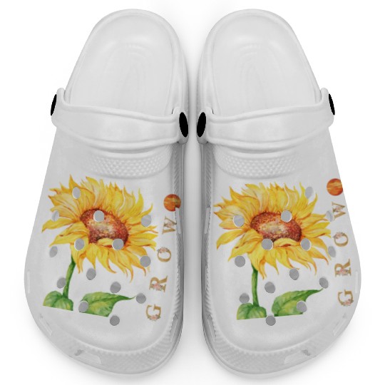Natural Growth of Sunflower Lovers, Summer Spring Clogs