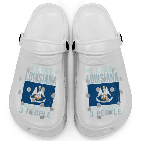 Louisiana Flag US State Clogs