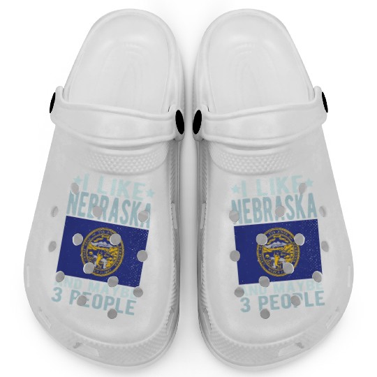 Nebraska Flag US State Clogs