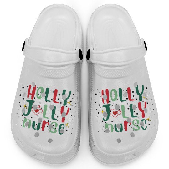 HOLLY JOLLY NURSE 3 Clogs