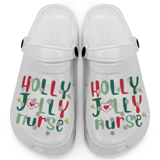 HOLLY JOLLY NURSE4 Clogs