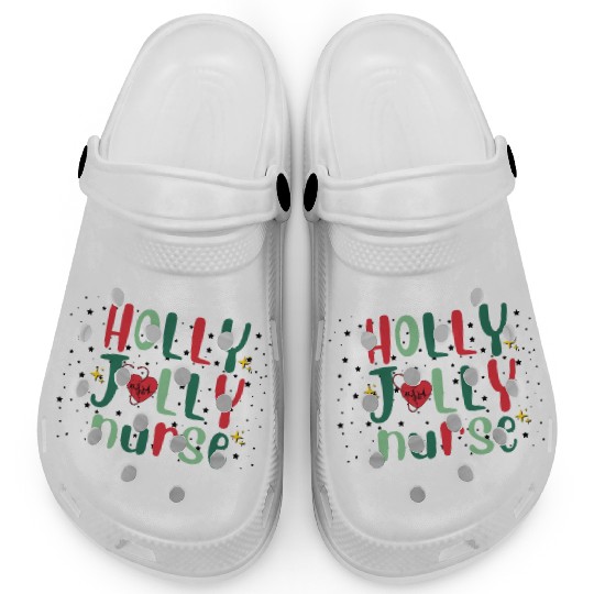 HOLLY JOLLY NURSE Clogs