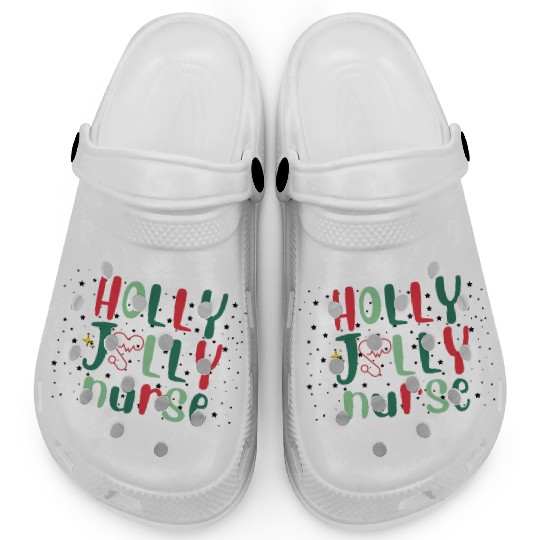 HOLLY JOLLY NURSE Clogs