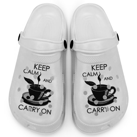 keep calm and carry on Clogs