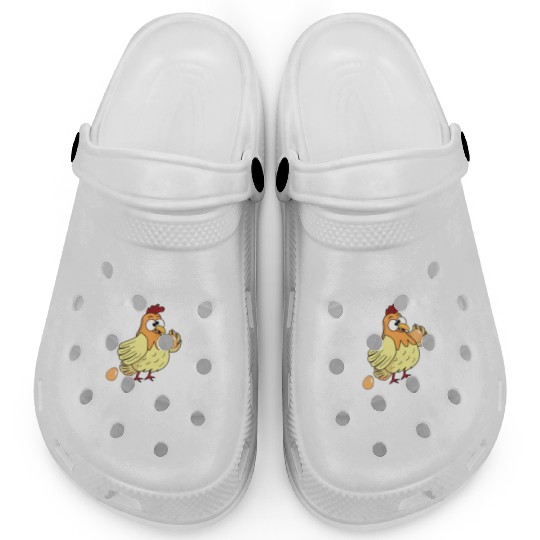 I love chickens - chicken eggs breakfast Clogs