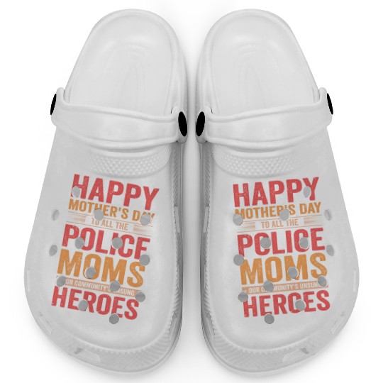 Police Mothers Day Cop Officer Law Enforcement Clogs