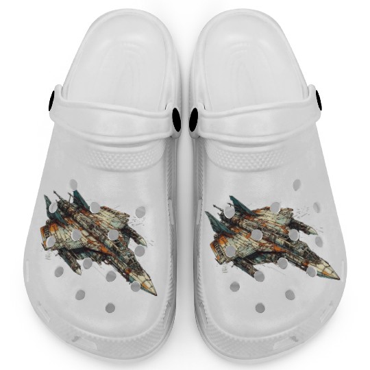 Sci fi FIghter jet Clogs