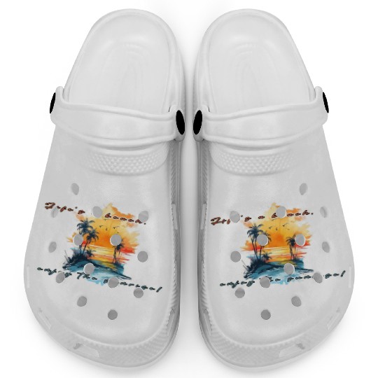 Lifes A Beach Enjoy The Sunrise Clogs