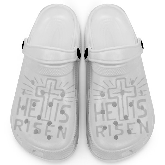 Christian Cross Easter He is Risen Clogs