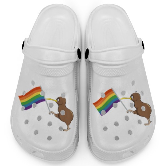 Rainbow Kiwi Pride Clogs