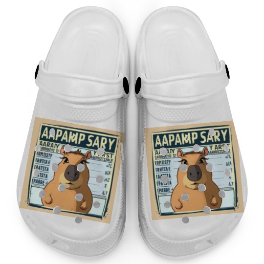 Wanted for 93 Felonies Na Capybara Mugshot Outlaw Clogs