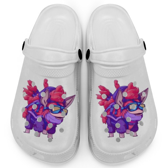 Neon Llama Clogs