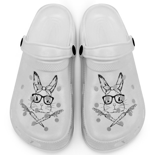Jolly Roger Easter Bunny with Carrot Cross Bones Clogs