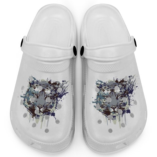 Tiger head artwork design Clogs