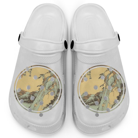 Japanese mountain painting Clogs