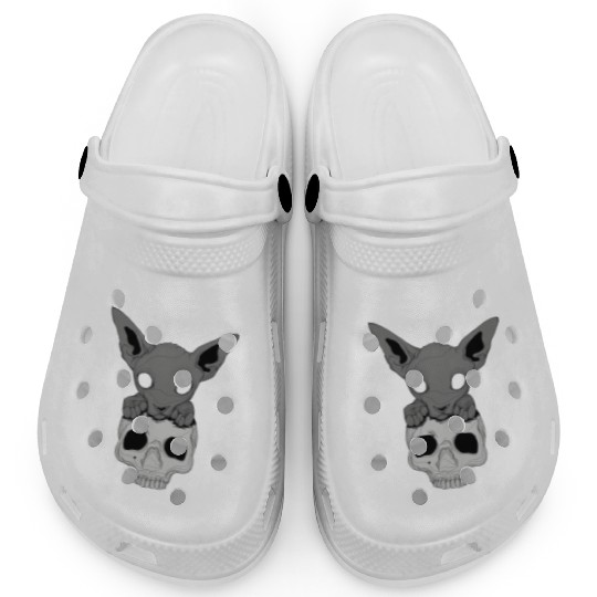 Death Cat Skull Clogs