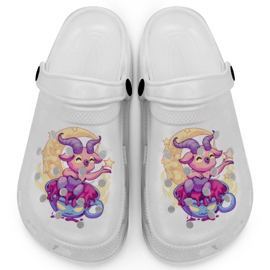 Pastel Goth Kawaii Baphomet Tea Clogs
