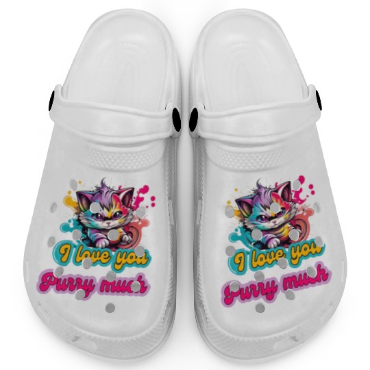 Street Style Cat Graffiti Purry Much Art Clogs