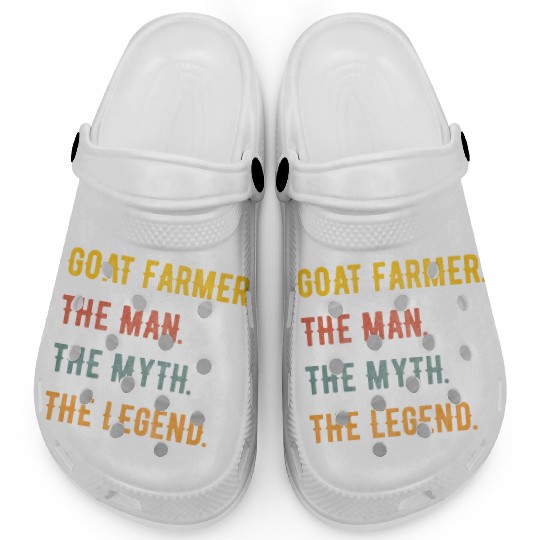 Goat Farmer Man Myth The Legend Clogs