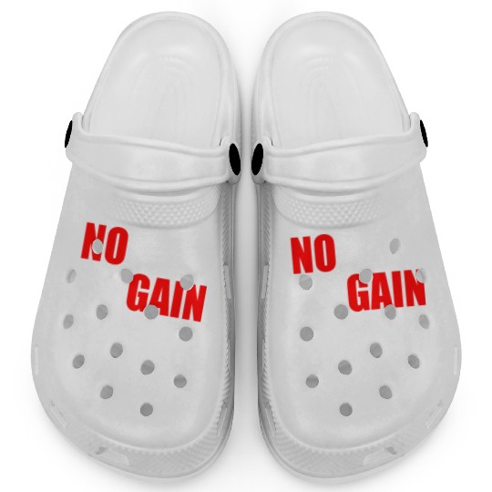 No pain no gain gym quote Clogs
