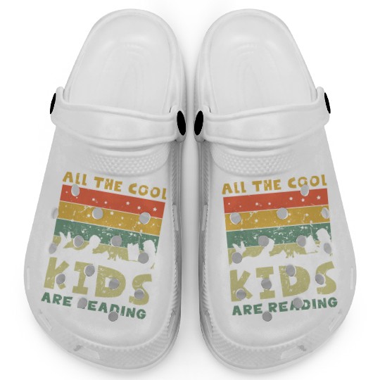 Children Reading Book Library Son Daughter Clogs
