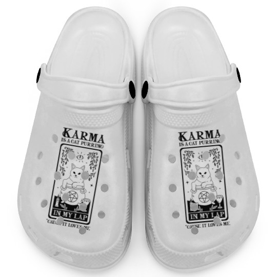 Karma is a Cat Purring in My Lap Witchcraft Tarot Clogs