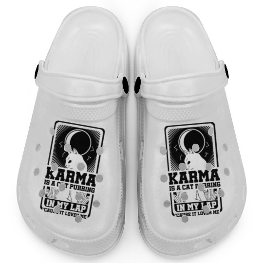 Karma is a Cat Purring in My Lap Moon Tarot Card Clogs