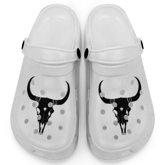 Cattle Skull Cow Skull Rodeo Western Skeleton Clogs