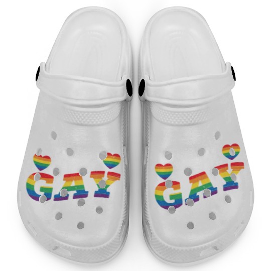 Don't Worry Being Gay Isn't Contagious Pride LGBTQ Clogs