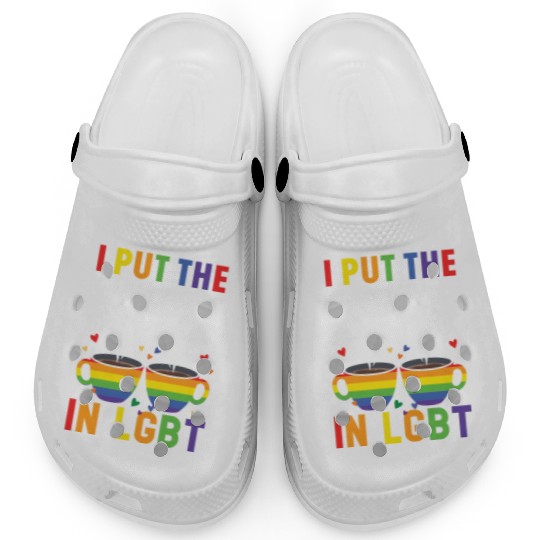 I Put The Tea In LGBT Rainbow Pride Month LGBTQ Clogs