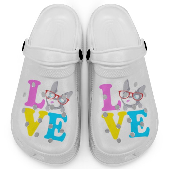 Boston Terrier Sunglasses I Love My Boston Terrier Clogs