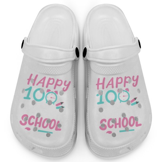 100th Day Of School Teacher Student Clogs