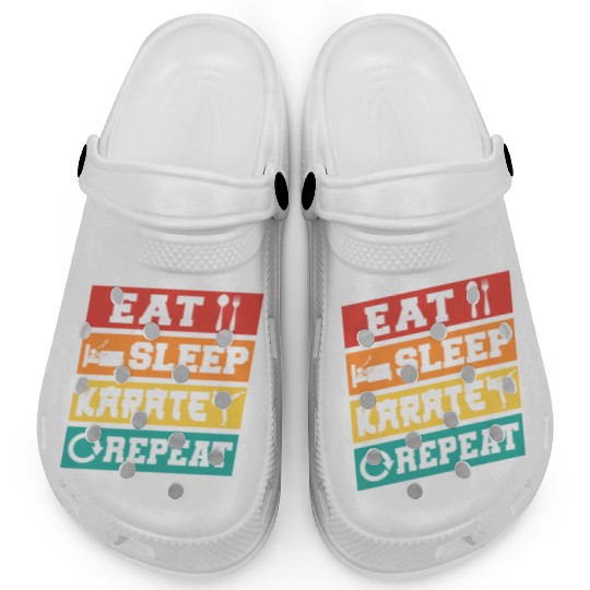 Karate Belt Eat Sleep Karate Repeat Clogs