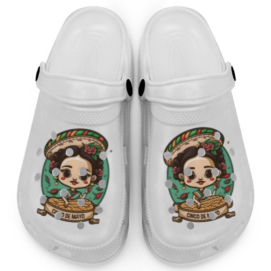 Frida Kahlo & Tacos Funny Cinco De Mayo Mexican Clogs