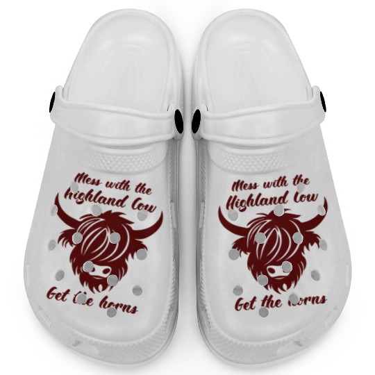 Mess With The Highland Cow Get The Horns Clogs