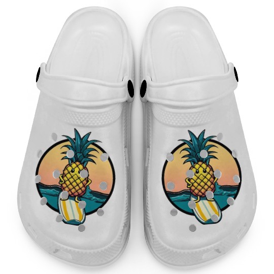 Kawaii pineapple on at sunset Clogs