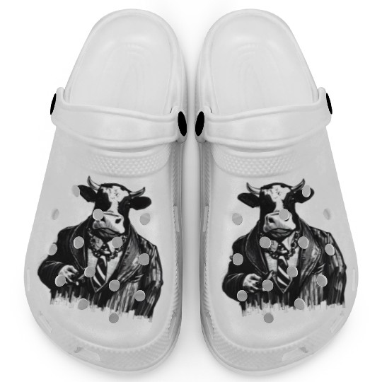 COW MOBSTER COW AS MOB BOSS COW A NOSTRA Clogs