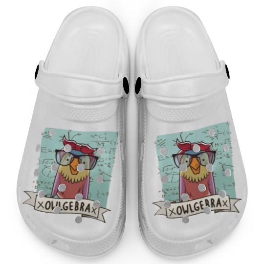 Owlgebra Owl Nerd Math Teacher Clogs