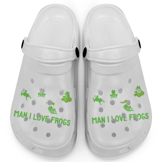 Man I Love Frogs Tadpole Amphibian Herpetologist Clogs