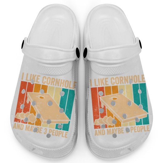 Funny Cornhole Retro Clogs
