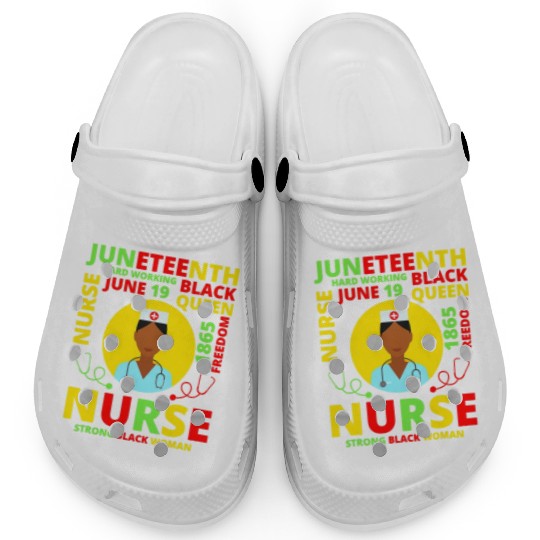 Juneteenth Black Nurse Costume Melanin Black Clogs