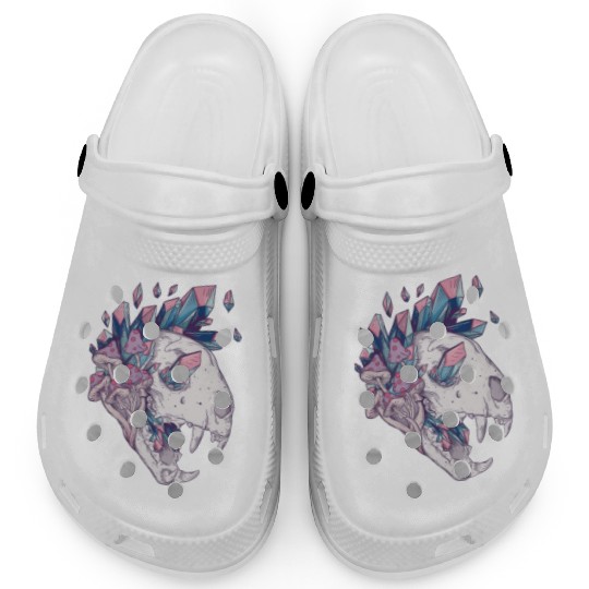 Crystal Cat Skull Clogs