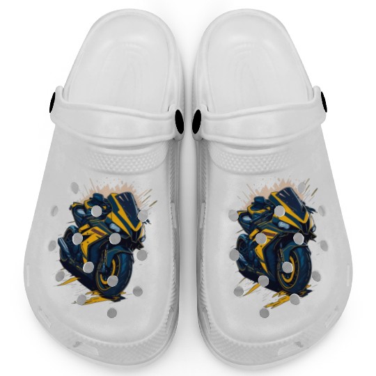 Illustration sport motorcycle Clogs